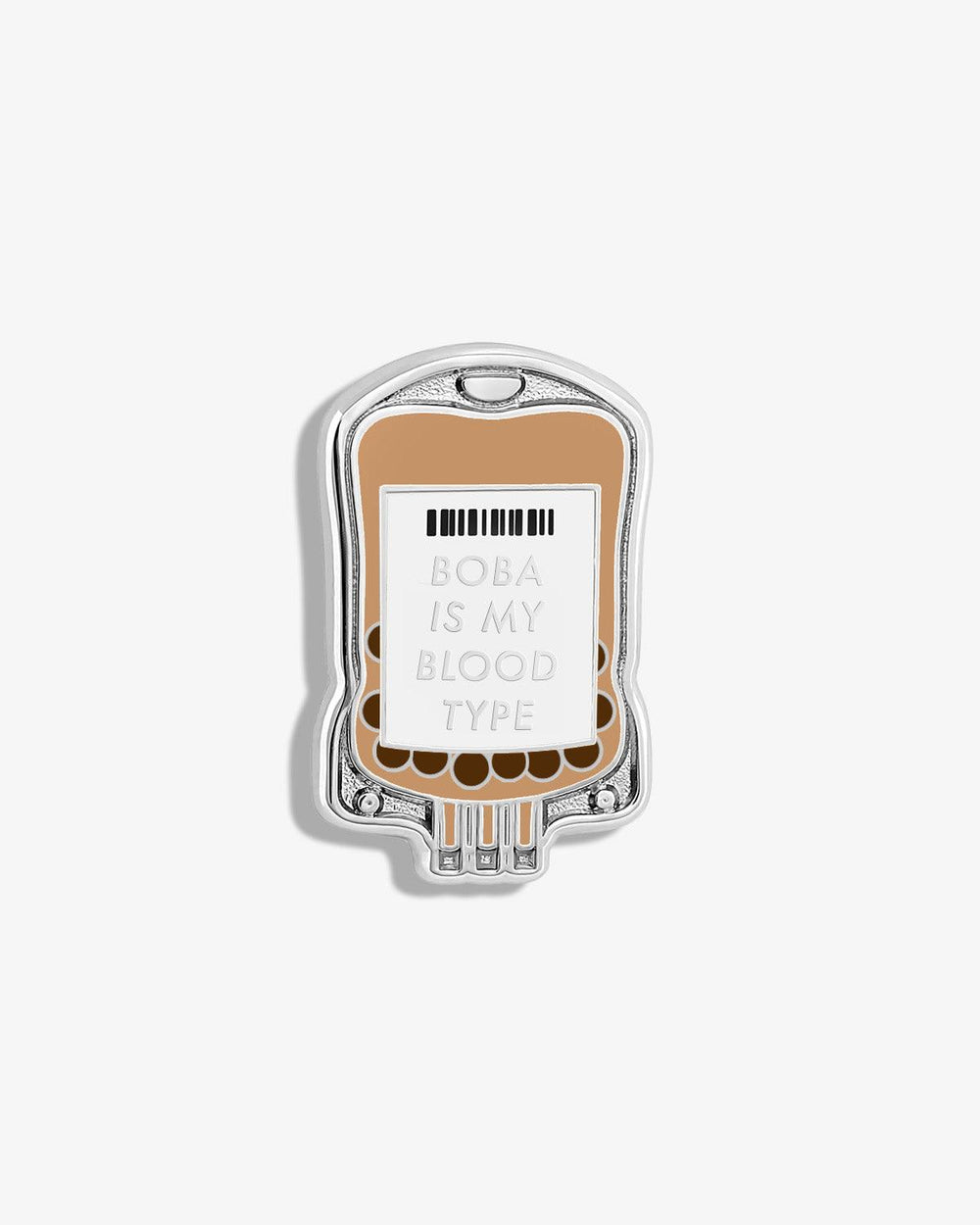 Boba Is My Blood Type Lapel Pin